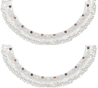 Sterling Silver Gift set for Baby (Anklets | Velli Kolusu | Newborn Babies Payal | Naming Ceremony Gifting For Infant Pattilu chandi ki kid Ghungroo